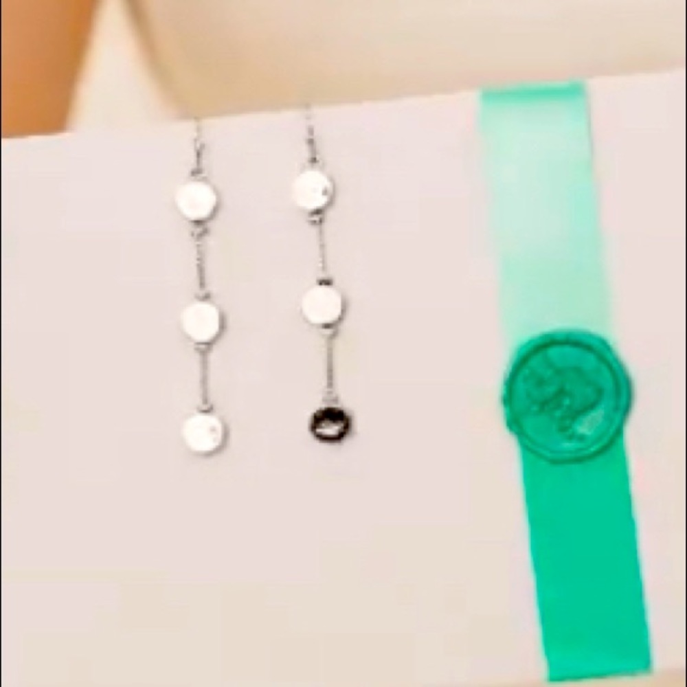 Silver circle earrings